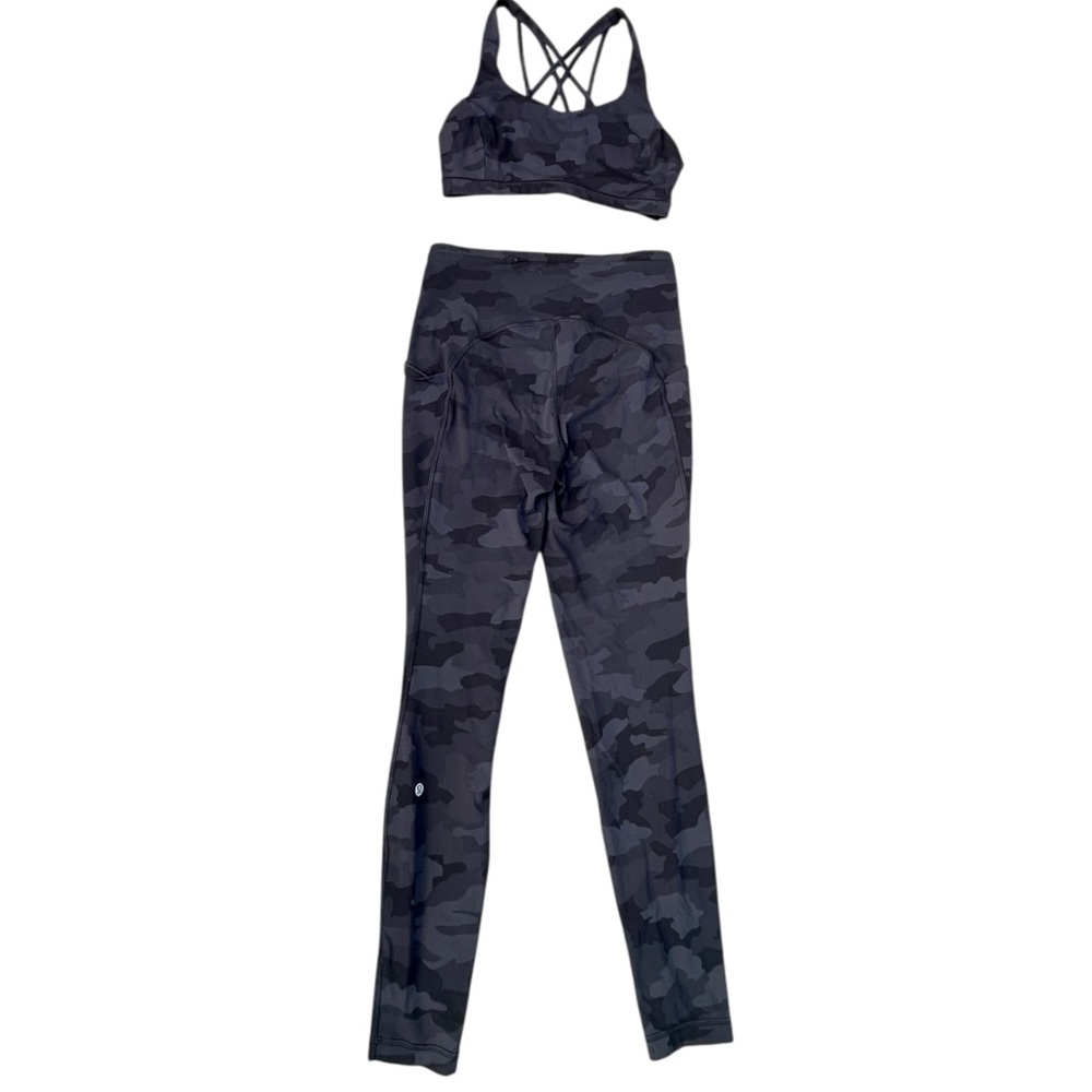 Lululemon size 6 Sportsbra and Leggings Set Camo